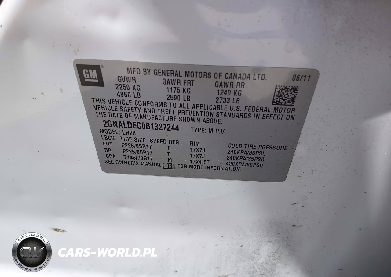 2011 Chevrolet Equinox 1Lt VIN:2GNALDEC0B1327244 - 9