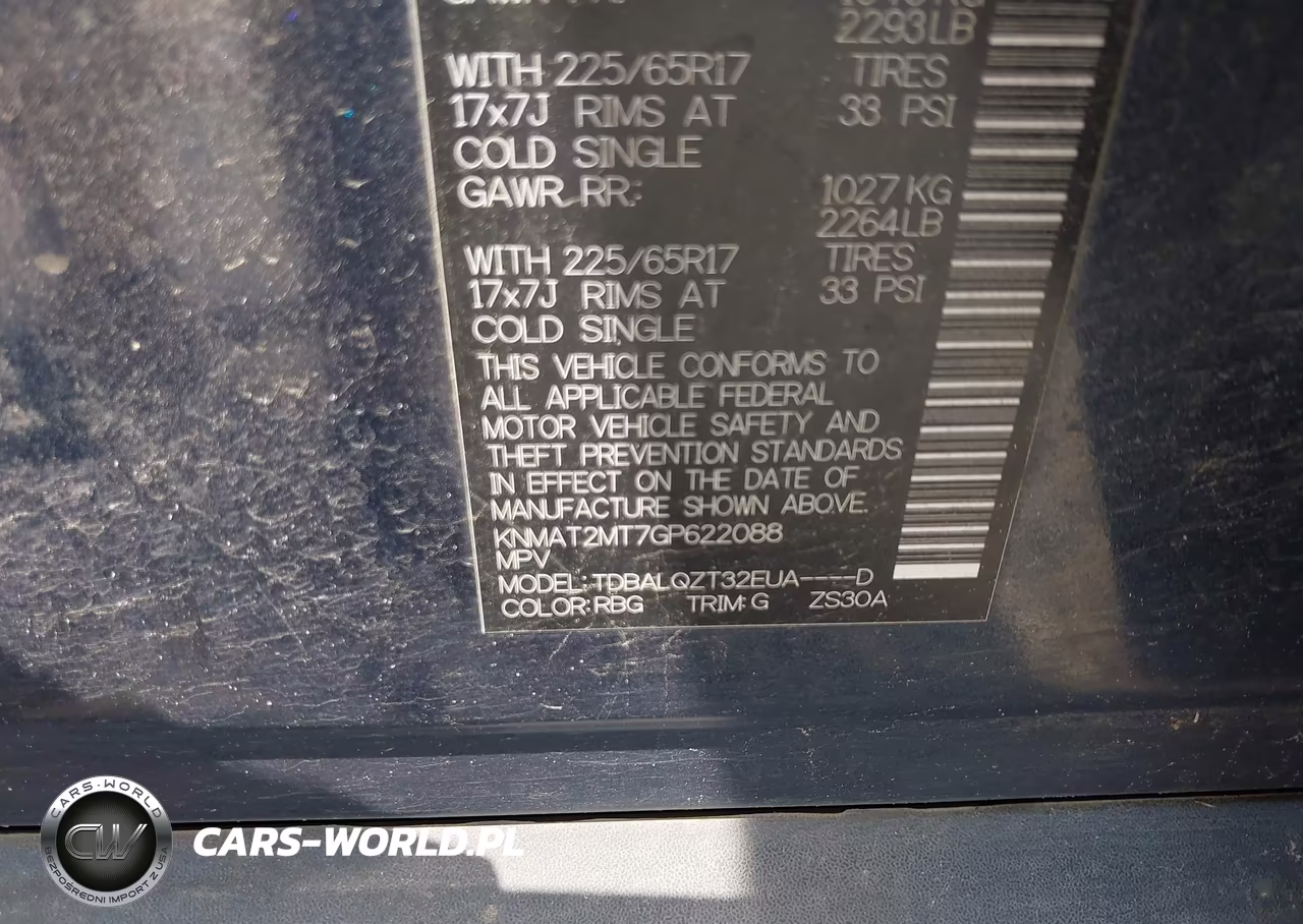 2016 Nissan Rogue Sv VIN:KNMAT2MT7GP622088 - 9