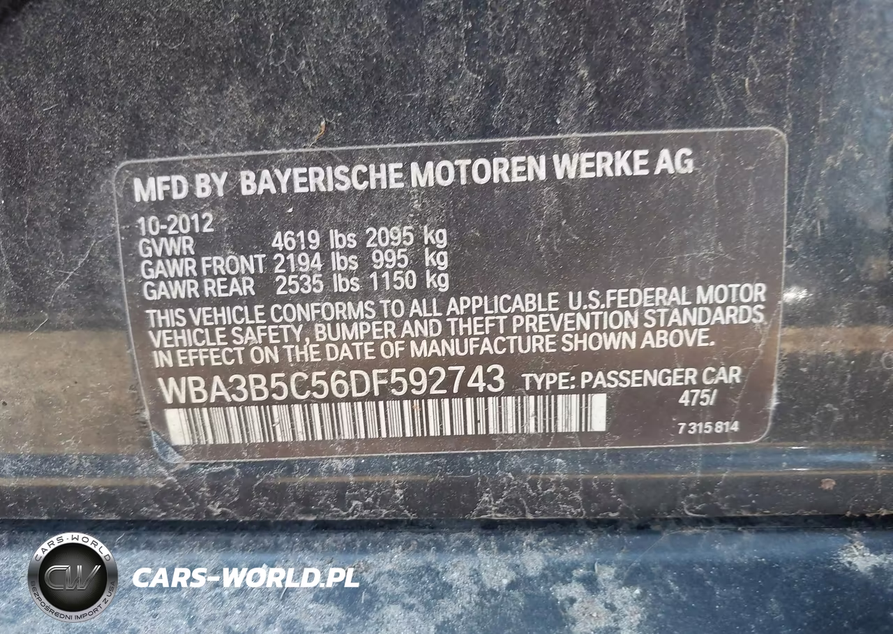 2013 BMW 328I xDrive VIN:WBA3B5C56DF592743 - 9