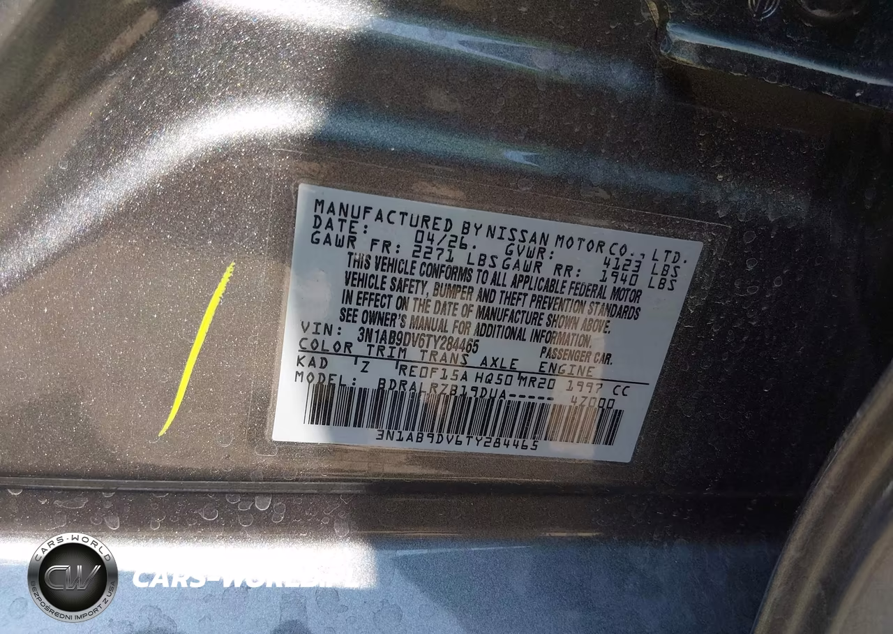 2026 Nissan Sentra Sr VIN:3N1AB9DV6TY284465 - 9