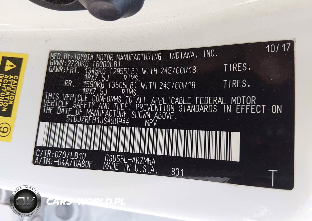 2018 Toyota Highlander Xle VIN:5TDJZRFH1JS490944 - 9