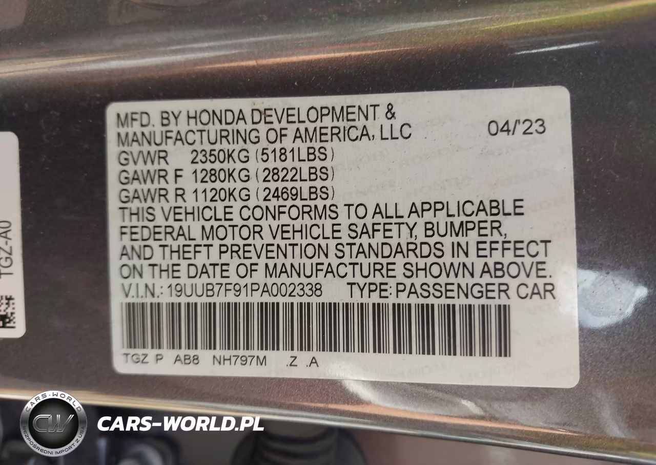 2023 Acura Tlx Type S - Hp Wheel And Tire VIN:19UUB7F91PA002338 - 9