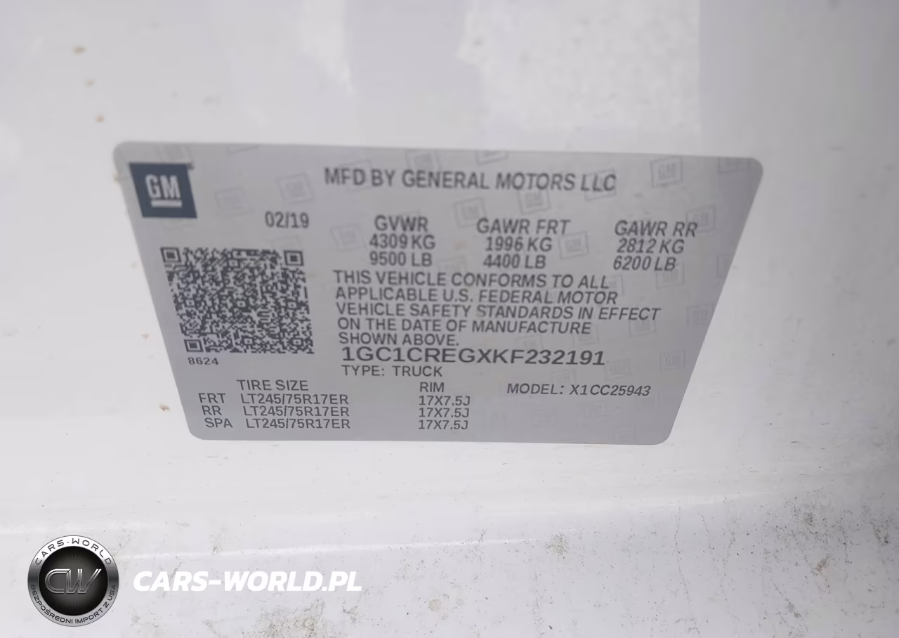 2019 Chevrolet Silverado 2500Hd Wt VIN:1GC1CREGXKF232191 - 9
