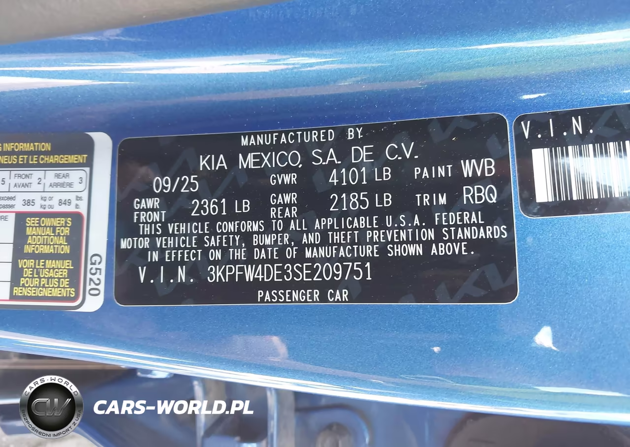 2025 Kia K4 Gt-Line VIN:3KPFW4DE3SE209751 - 9