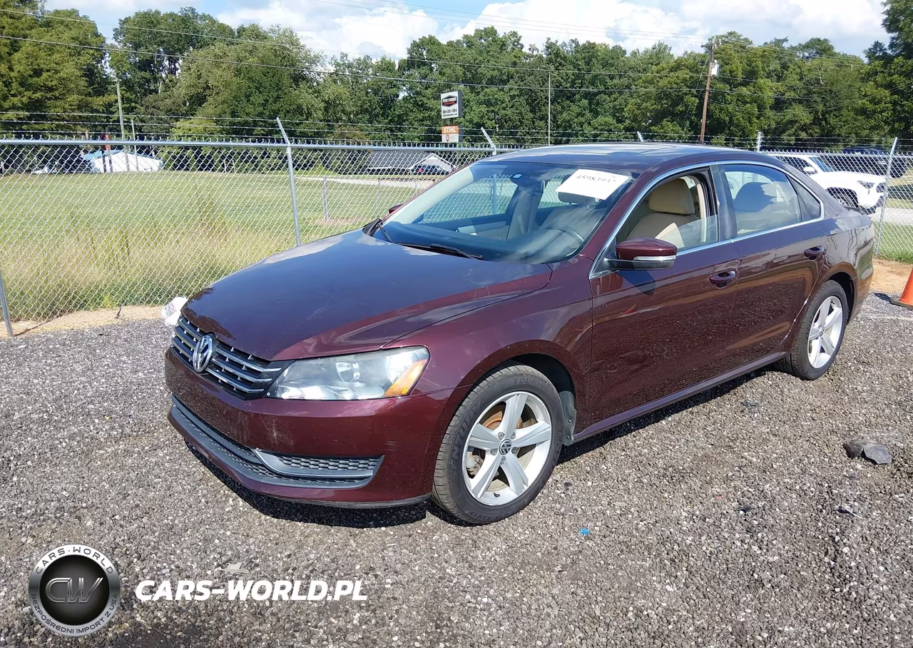 2013 Volkswagen Passat 2.0L Tdi Se VIN:1VWBN7A30DC012212 - 2