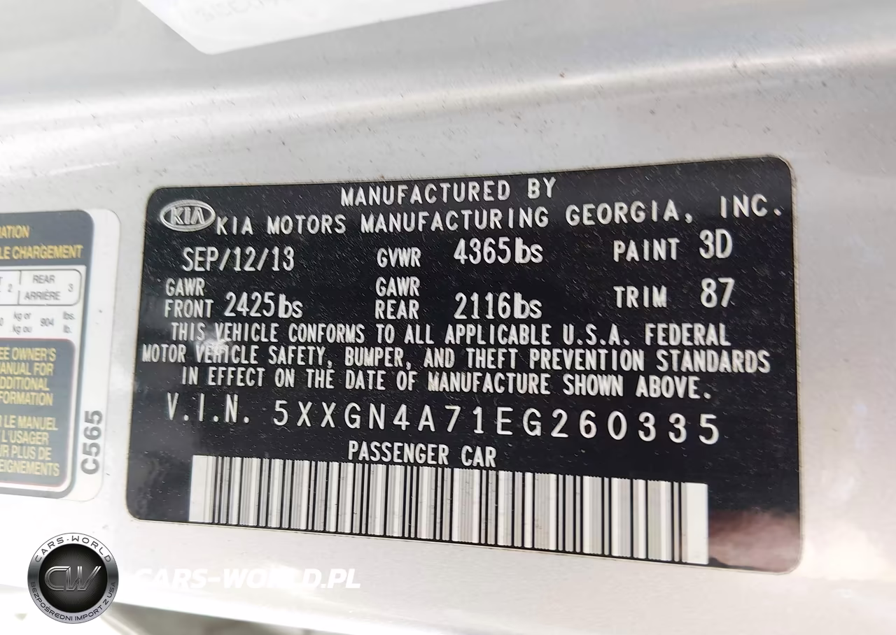2014 Kia Optima Ex VIN:5XXGN4A71EG260335 - 9
