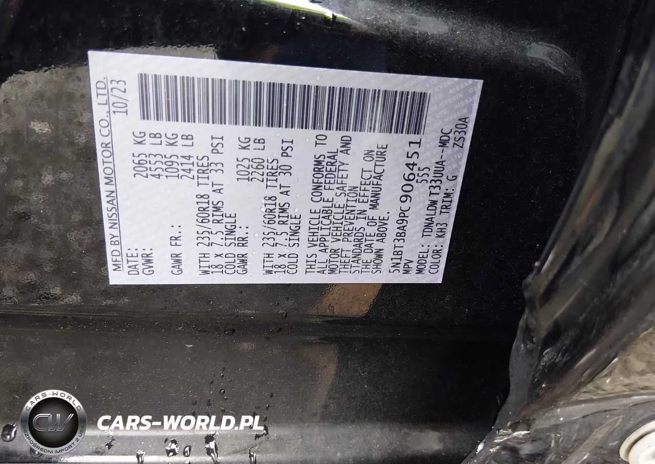 2023 Nissan Rogue Sv Fwd VIN:5N1BT3BA9PC906451 - 9