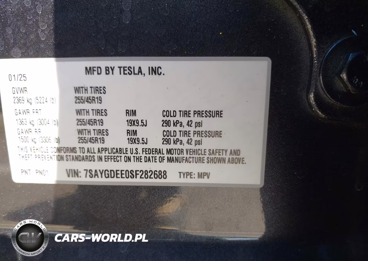 2025 Tesla Model Y Long Range Dual Motor All-Wheel Drive VIN:7SAYGDEE0SF282688 - 9