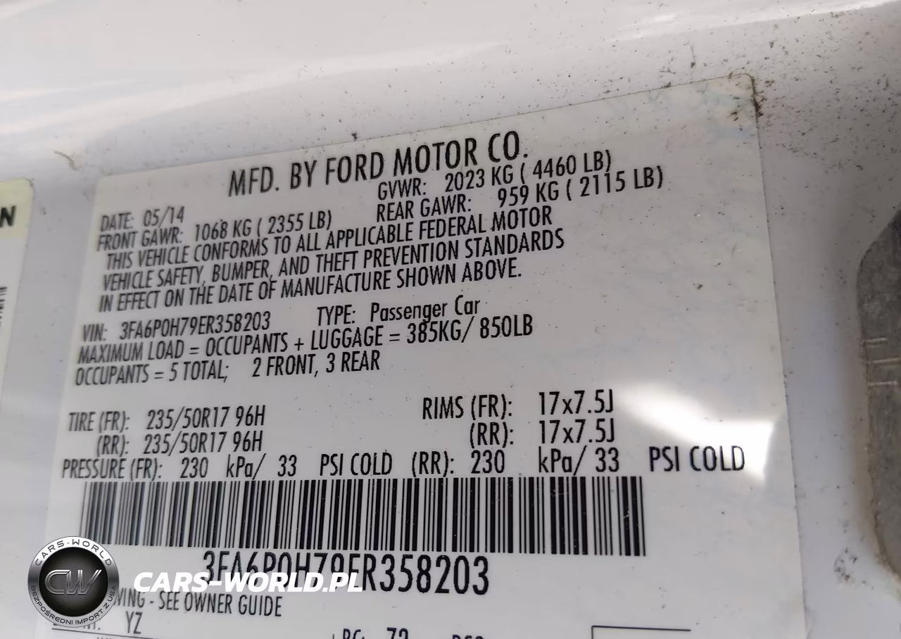2014 Ford Fusion Se VIN:3FA6P0H79ER358203 - 9
