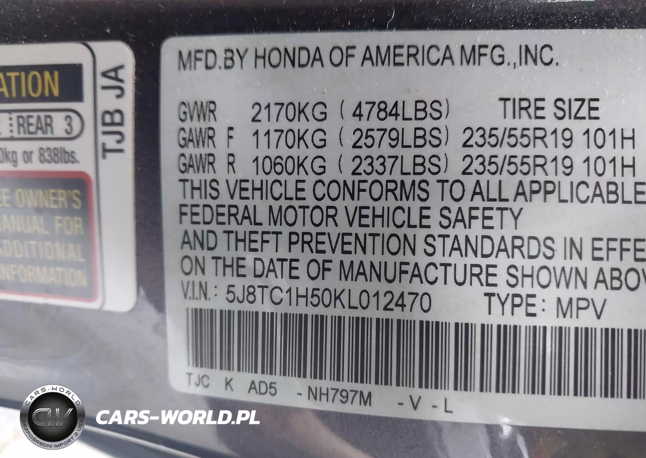 2019 Acura Rdx Technology Package VIN:5J8TC1H50KL012470 - 9