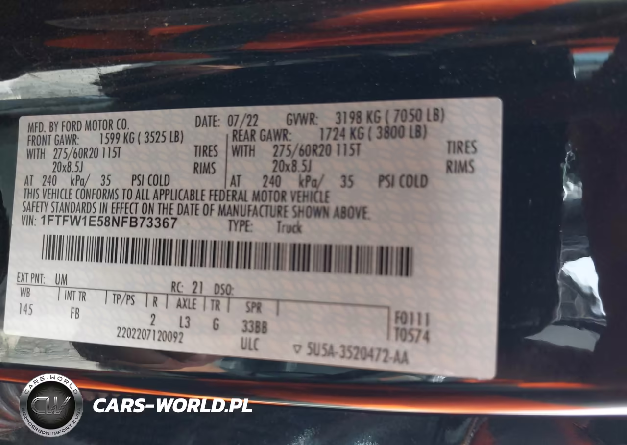 2022 Ford F-150 Xlt VIN:1FTFW1E58NFB73367 - 9