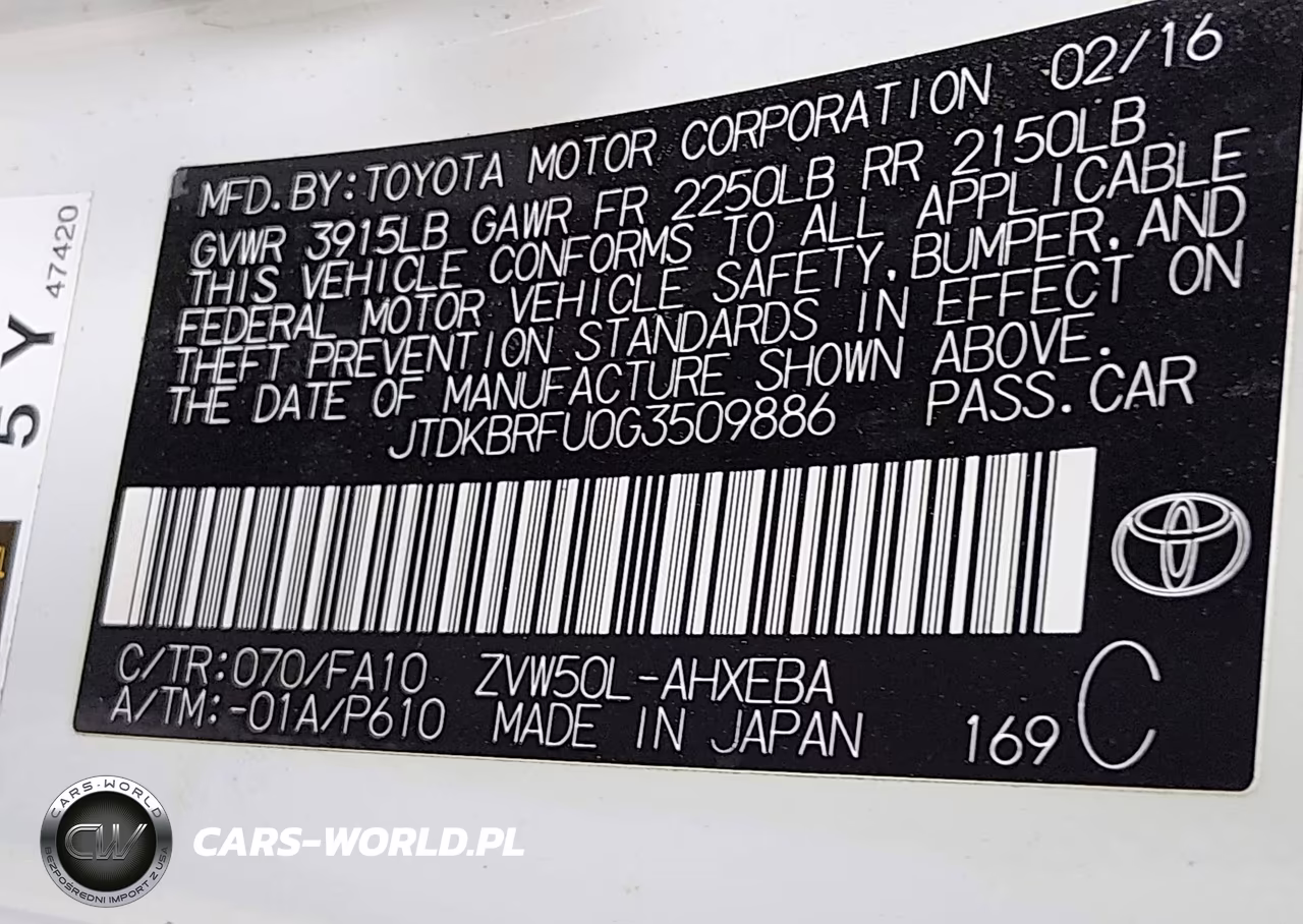 2016 Toyota Prius Two VIN:JTDKBRFU0G3509886 - 9