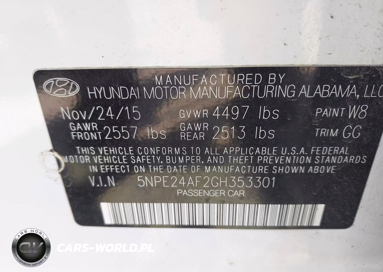 2016 Hyundai Sonata Se VIN:5NPE24AF2GH353301 - 9