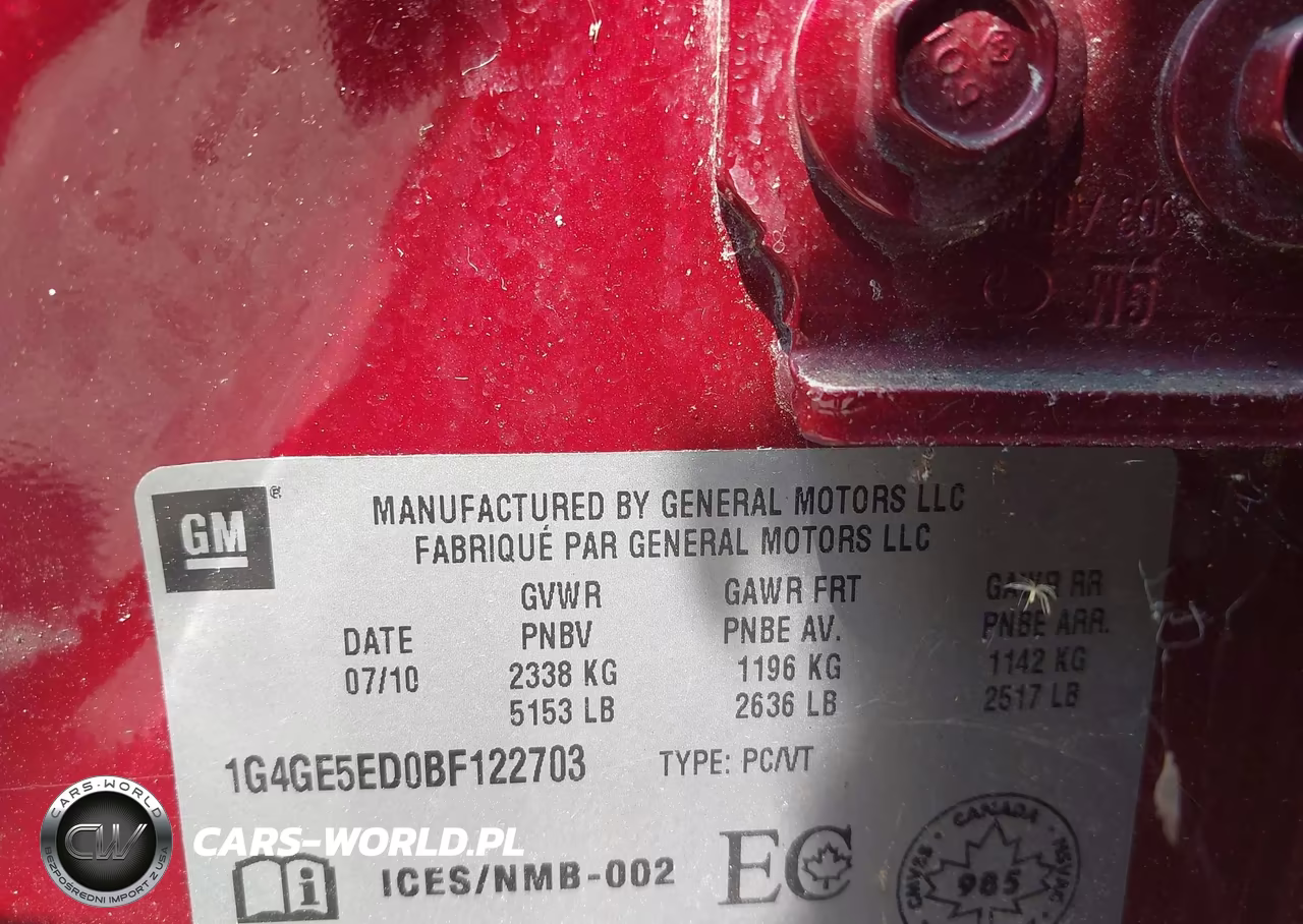 2011 Buick Lacrosse Cxs VIN:1G4GE5ED0BF122703 - 9