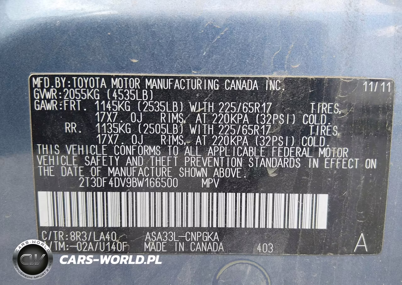 2011 Toyota Rav4 Limited VIN:2T3DF4DV9BW166500 - 9