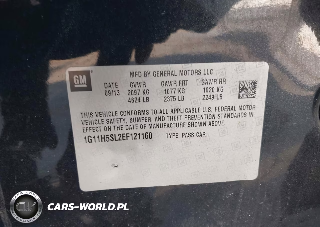 2014 Chevrolet Malibu 1Lz VIN:1G11H5SL2EF121160 - 9