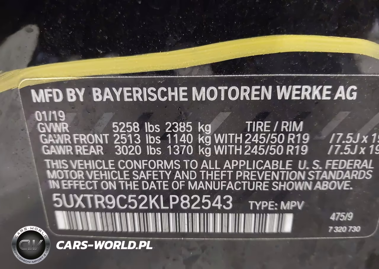 2019 BMW X3 xDrive30I VIN:5UXTR9C52KLP82543 - 9