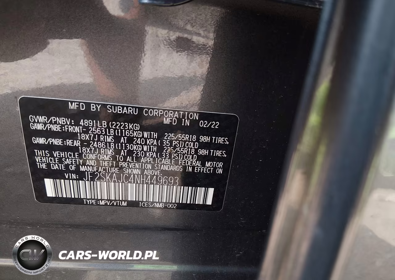 2022 Subaru Forester Sport VIN:JF2SKAJC4NH449693 - 9