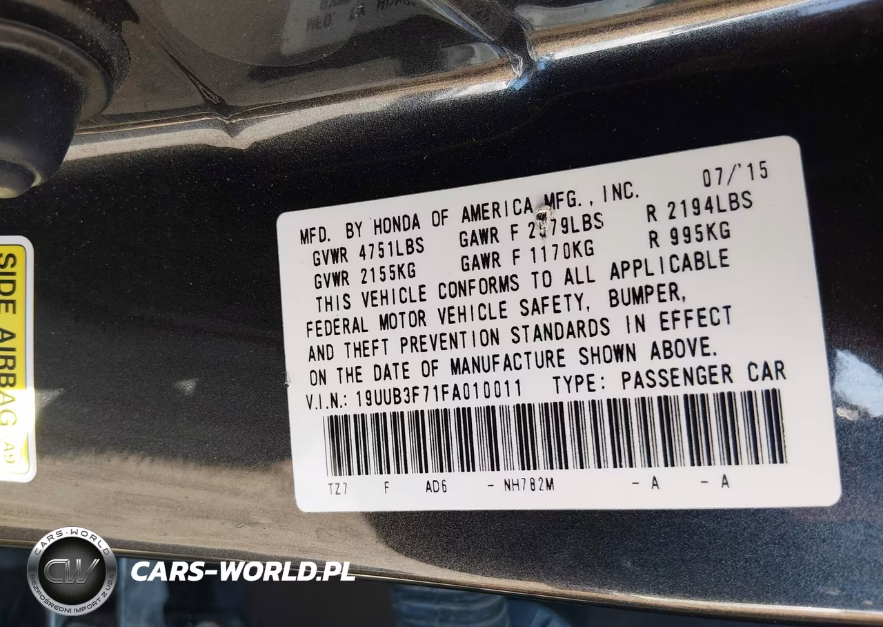 2015 Acura Tlx V6 Advance VIN:19UUB3F71FA010011 - 9