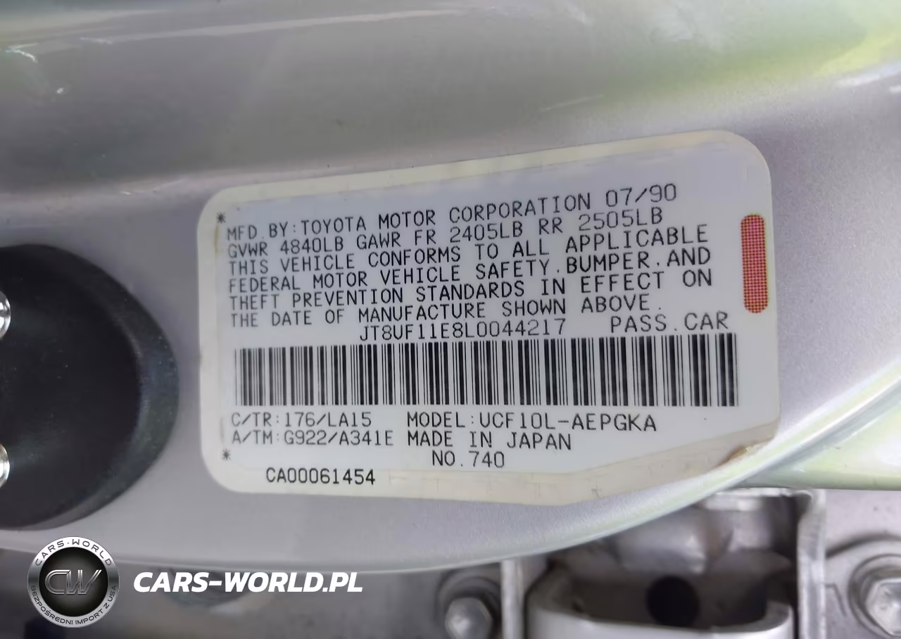 1990 Lexus Ls 400 VIN:JT8UF11E8L0044217 - 9
