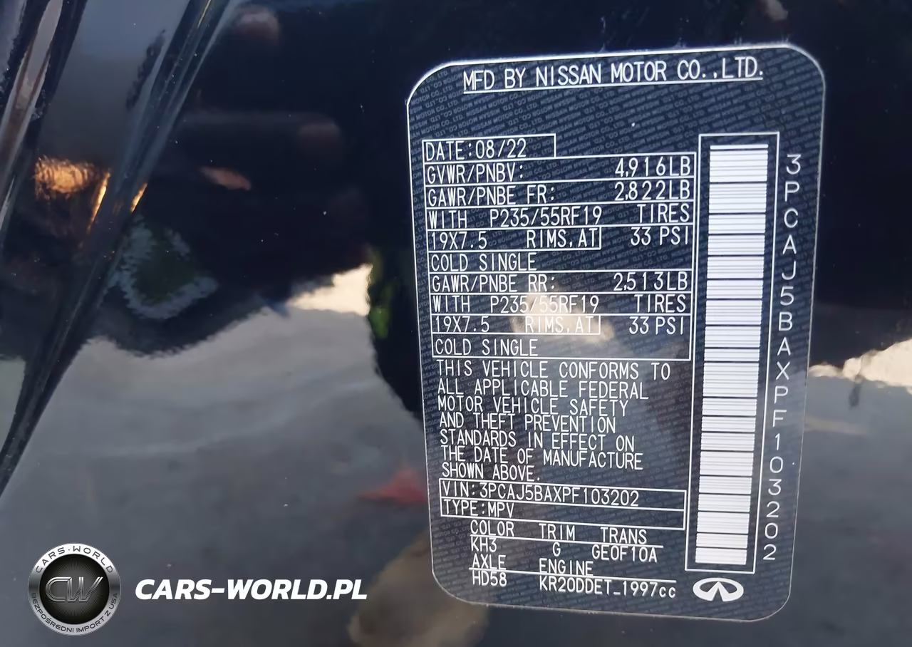 2023 Infiniti Qx50 Luxe VIN:3PCAJ5BAXPF103202 - 9