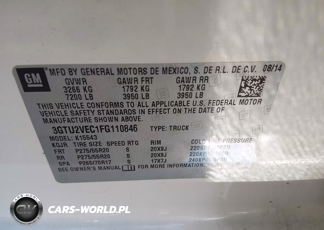 2015 GMC Sierra 1500 Slt VIN:3GTU2VEC1FG110846 - 9