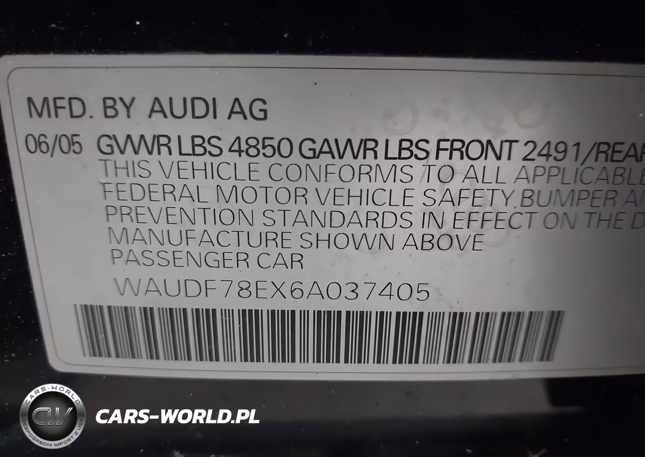 2006 Audi A4 2.0T VIN:WAUDF78EX6A037405 - 9