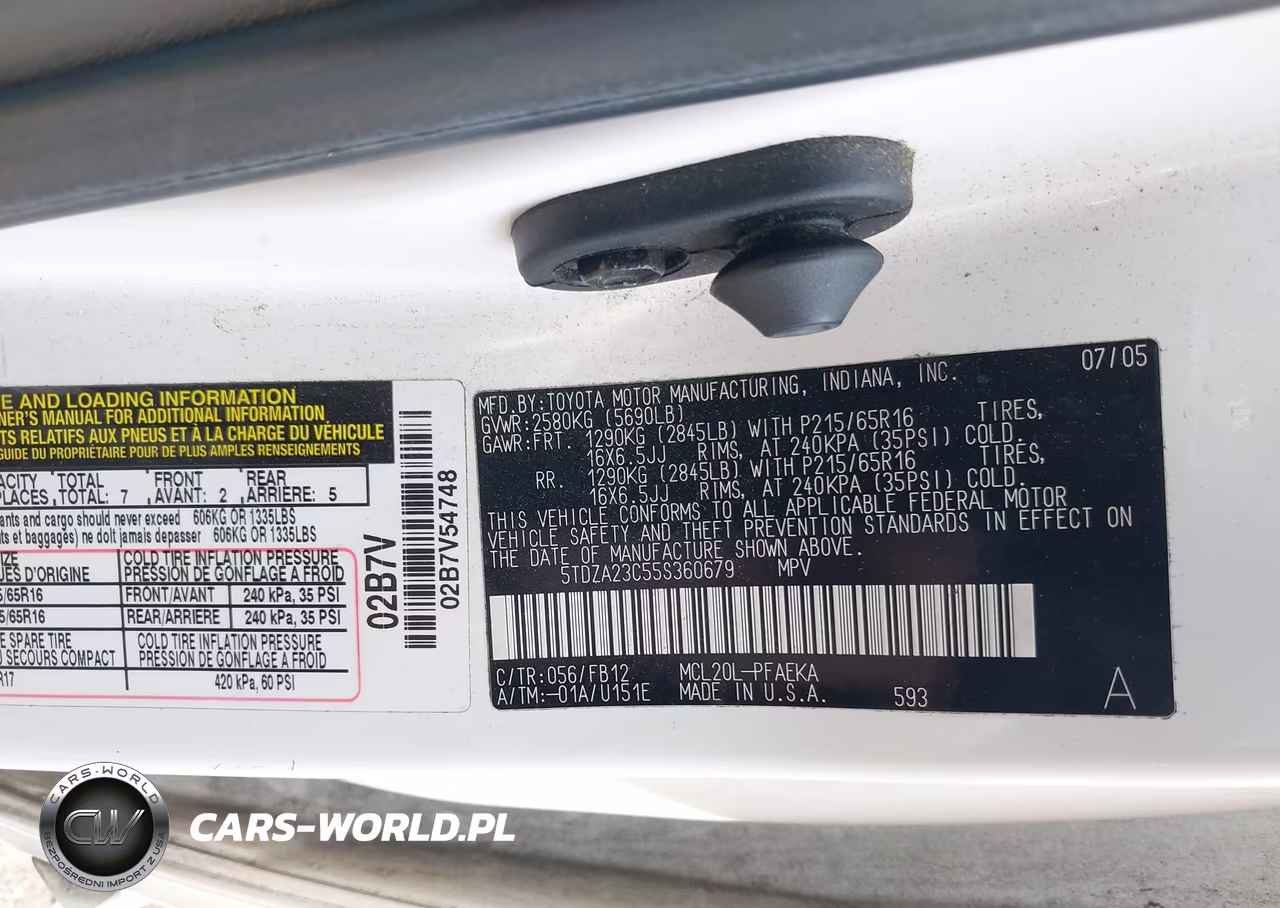 2005 Toyota Sienna Le VIN:5TDZA23C55S360679 - 9