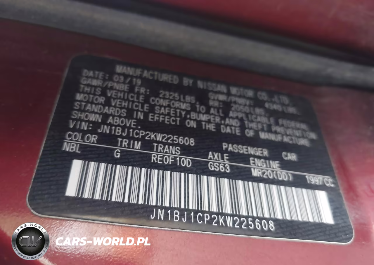 2019 Nissan Rogue Sport S VIN:JN1BJ1CP2KW225608 - 9
