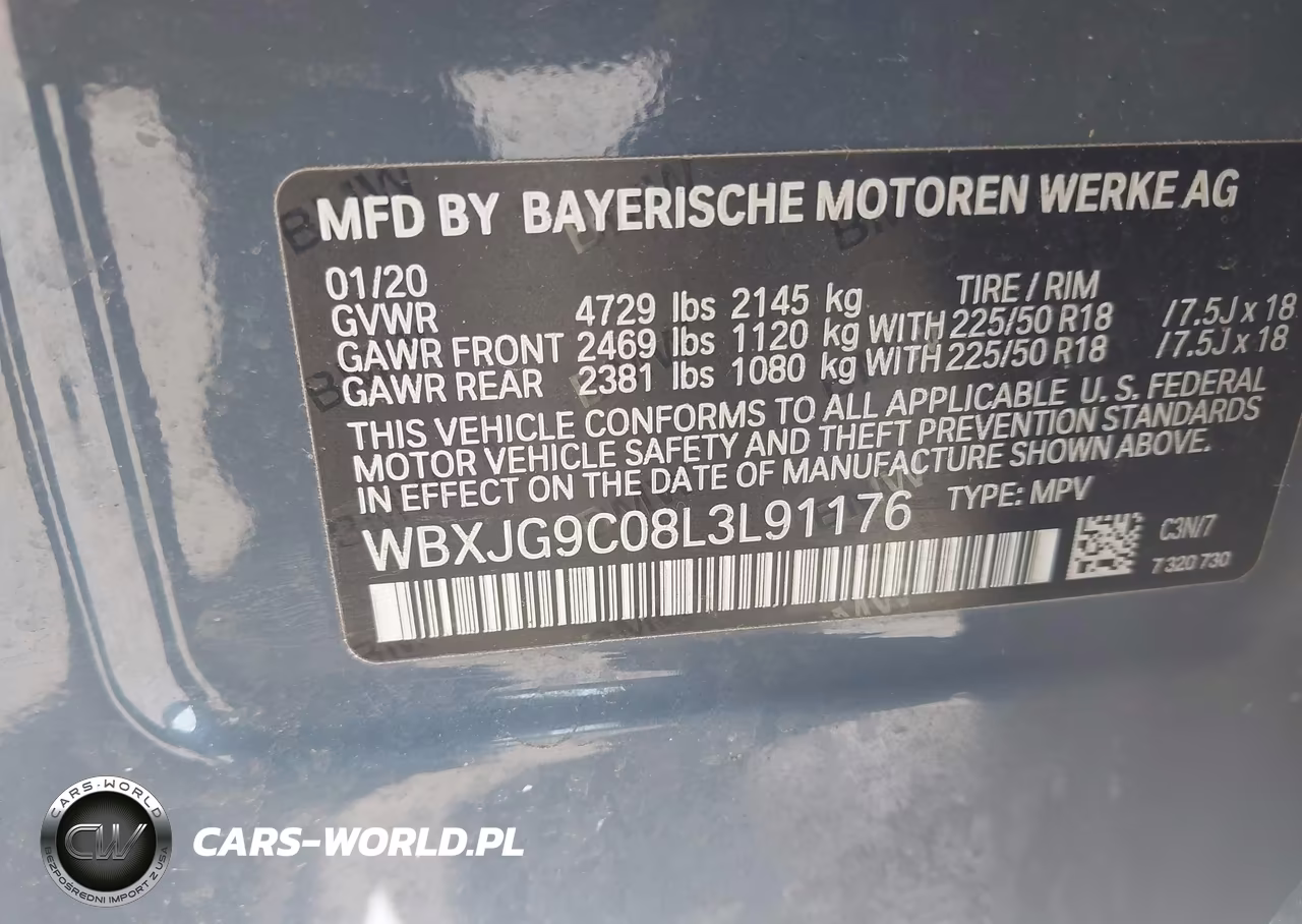 2020 BMW X1 xDrive28I VIN:WBXJG9C08L3L91176 - 9