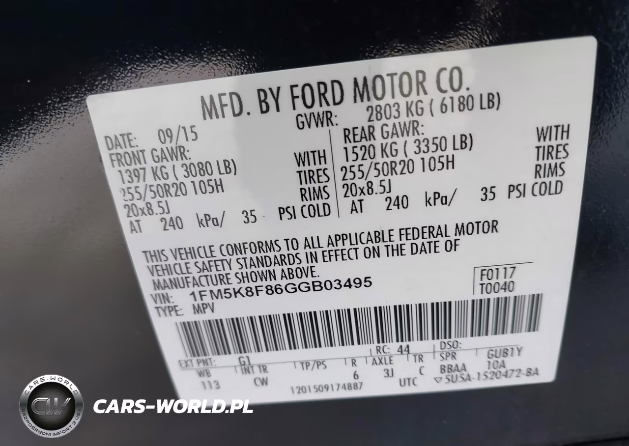2016 Ford Explorer Limited VIN:1FM5K8F86GGB03495 - 9