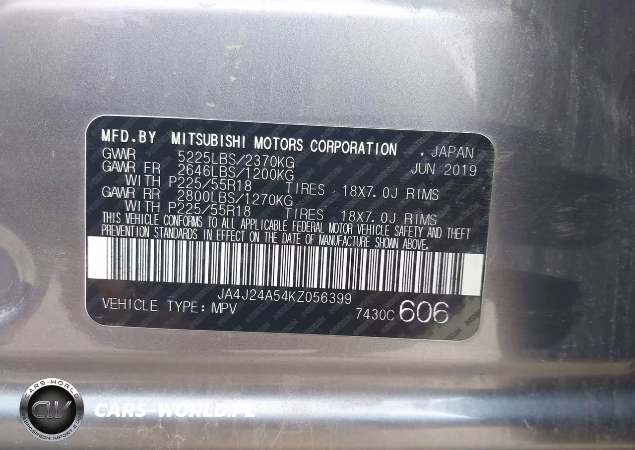 2019 Mitsubishi Outlander Phev Sel VIN:JA4J24A54KZ056399 - 9