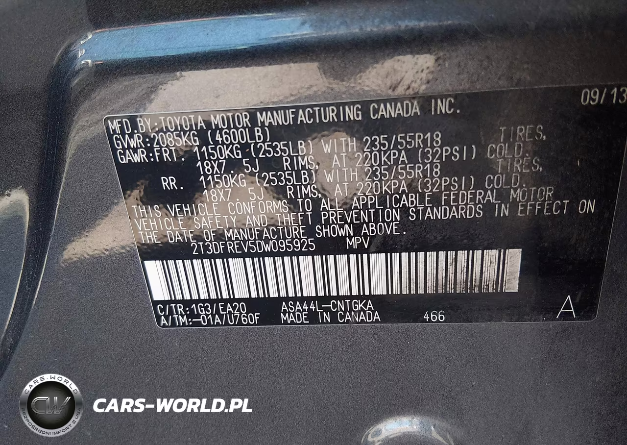 2013 Toyota Rav4 Limited VIN:2T3DFREV5DW095925 - 9