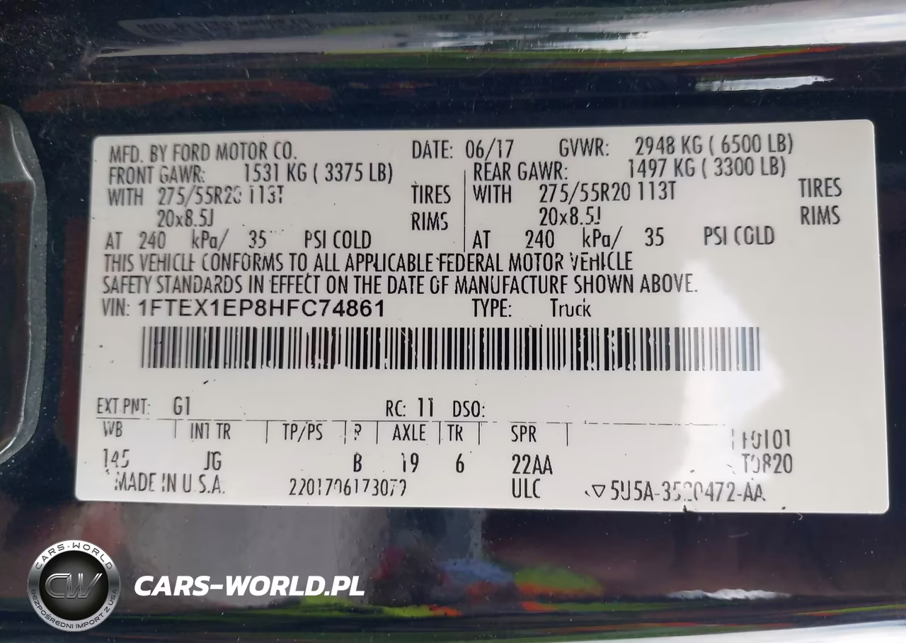 2017 Ford F-150 Xl VIN:1FTEX1EP8HFC74861 - 9