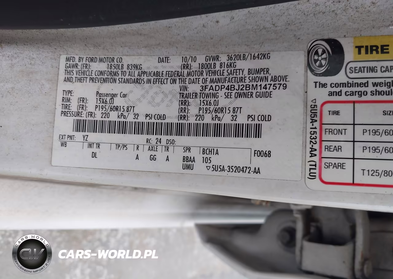 2011 Ford Fiesta Se VIN:3FADP4BJ2BM147579 - 9