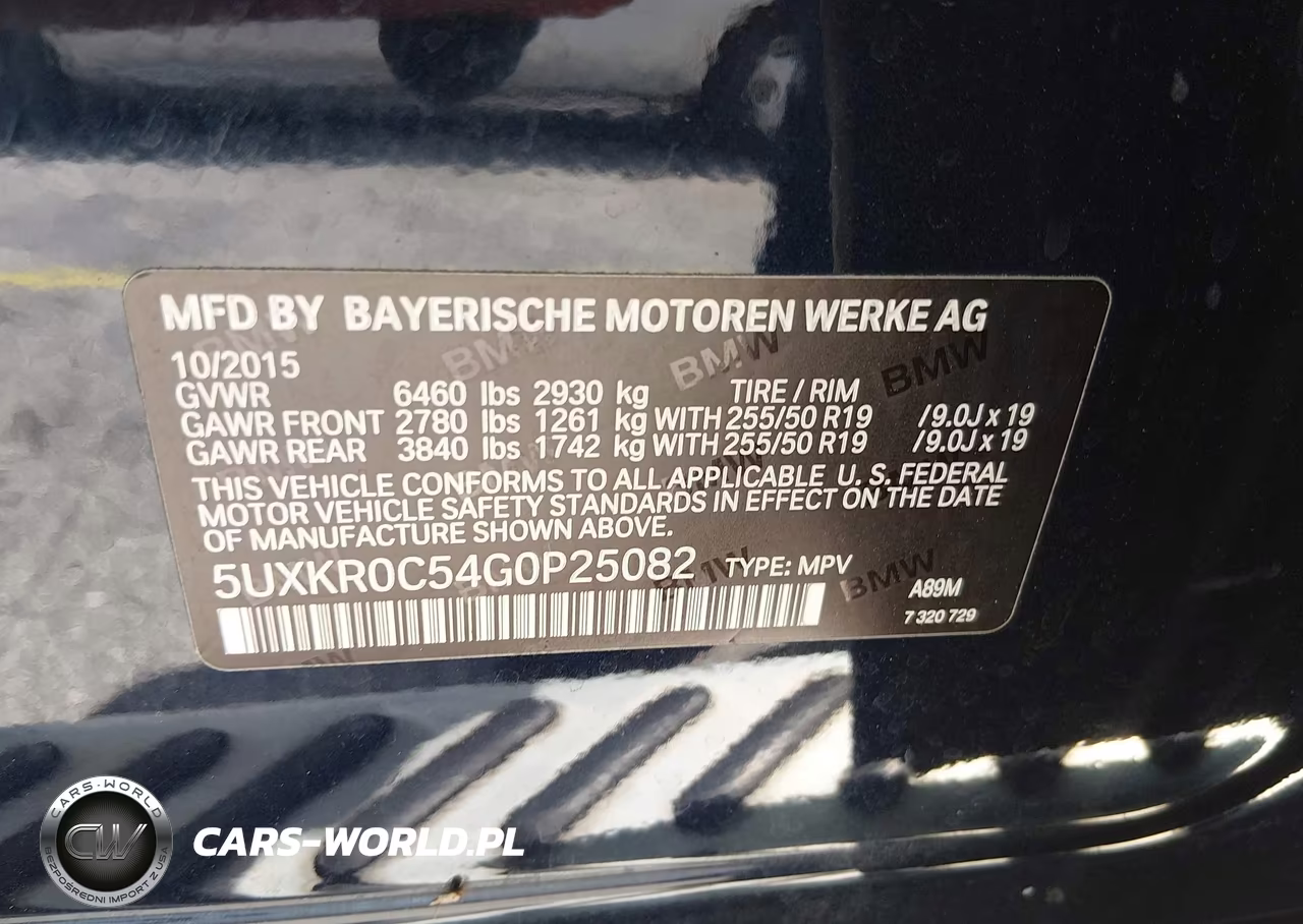 2016 BMW X5 xDrive35I VIN:5UXKR0C54G0P25082 - 9