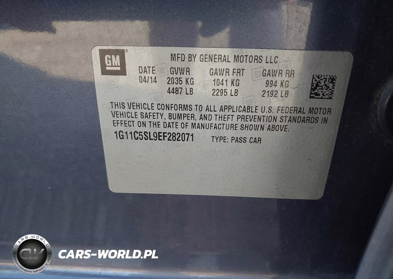2014 Chevrolet Malibu 1Lt VIN:1G11C5SL9EF282071 - 9