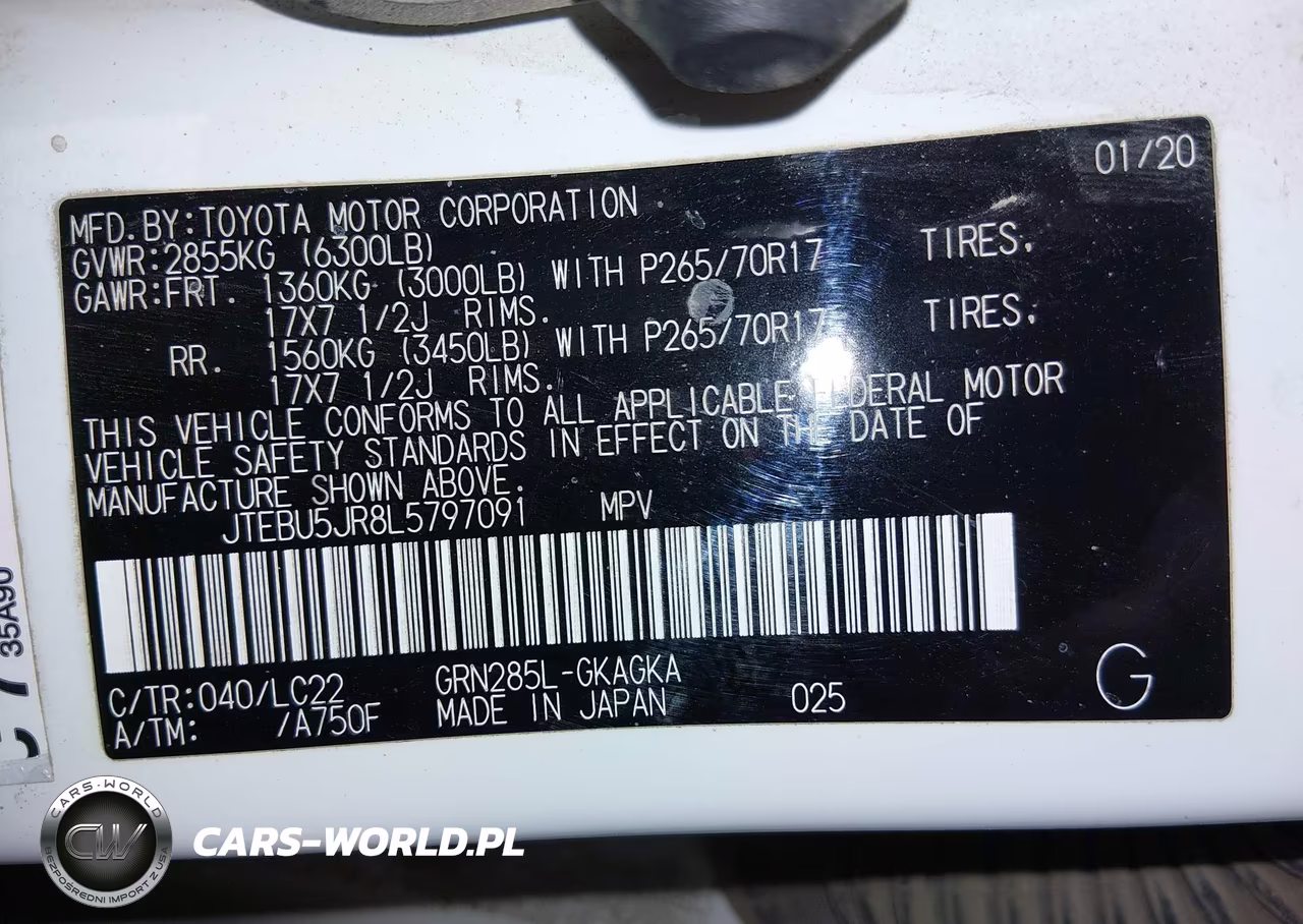 2020 Toyota 4Runner Trd Off Road Premium VIN:JTEBU5JR8L5797091 - 9