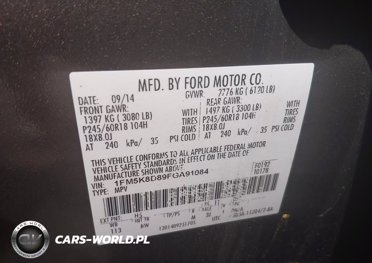 2015 Ford Explorer Xlt VIN:1FM5K8D89FGA91084 - 9
