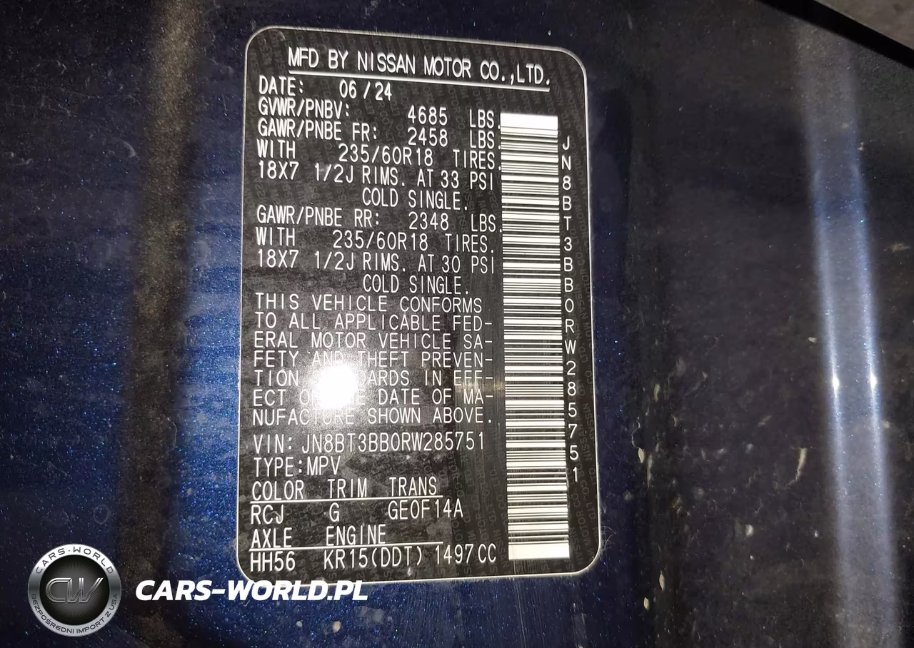 2024 Nissan Rogue Sv Intelligent Awd VIN:JN8BT3BB0RW285751 - 9