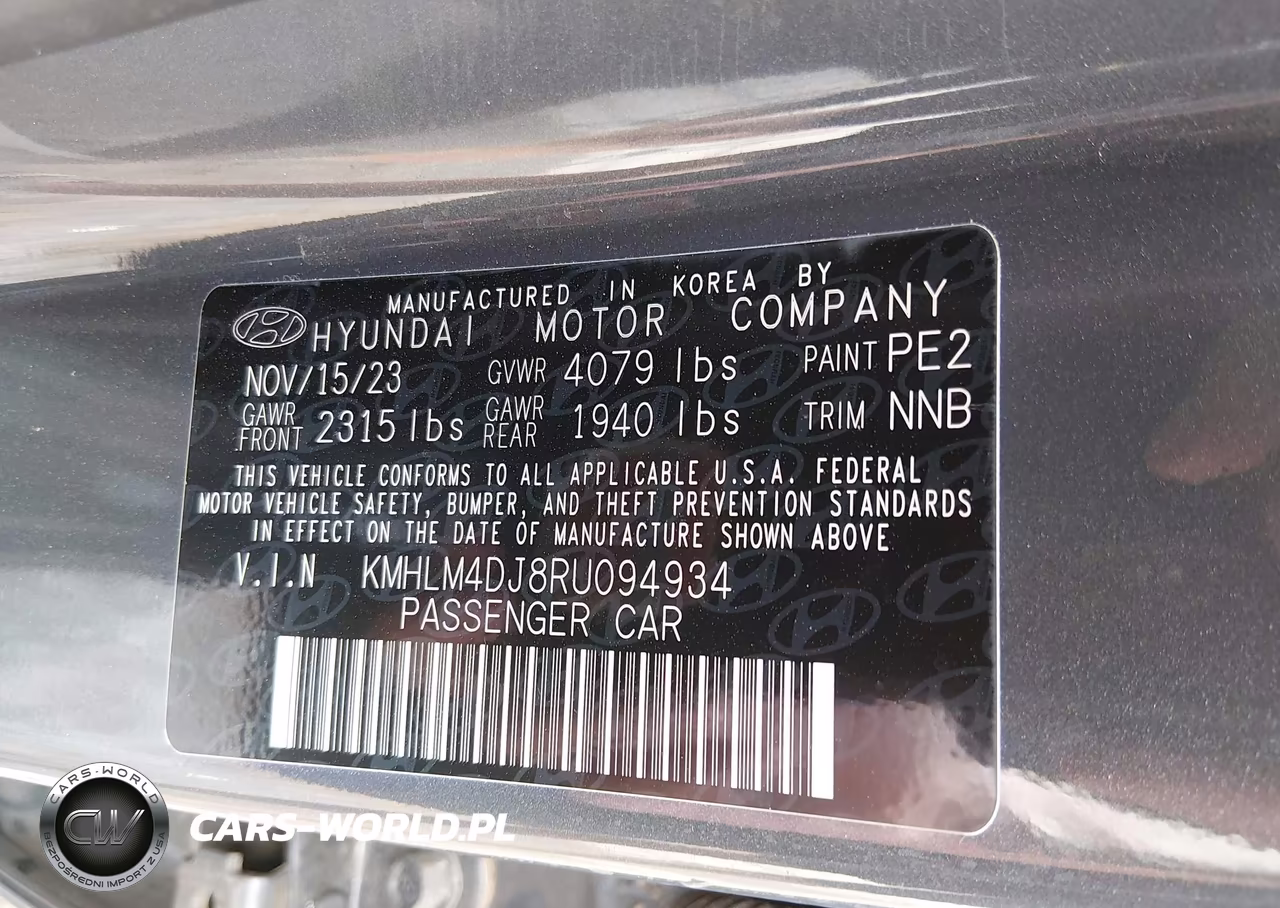 2024 Hyundai Elantra Hybrid Blue VIN:KMHLM4DJ8RU094934 - 9
