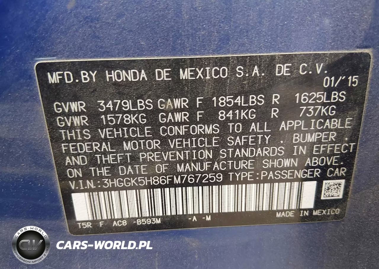 2015 Honda Fit Ex-Ex-L VIN:3HGGK5H86FM767259 - 9