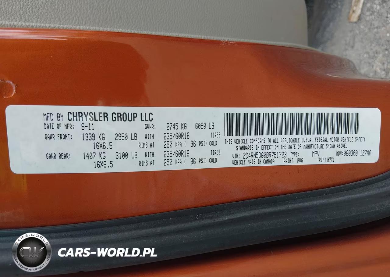 2011 Dodge Grand Caravan Crew VIN:2D4RN5DG0BR751723 - 9