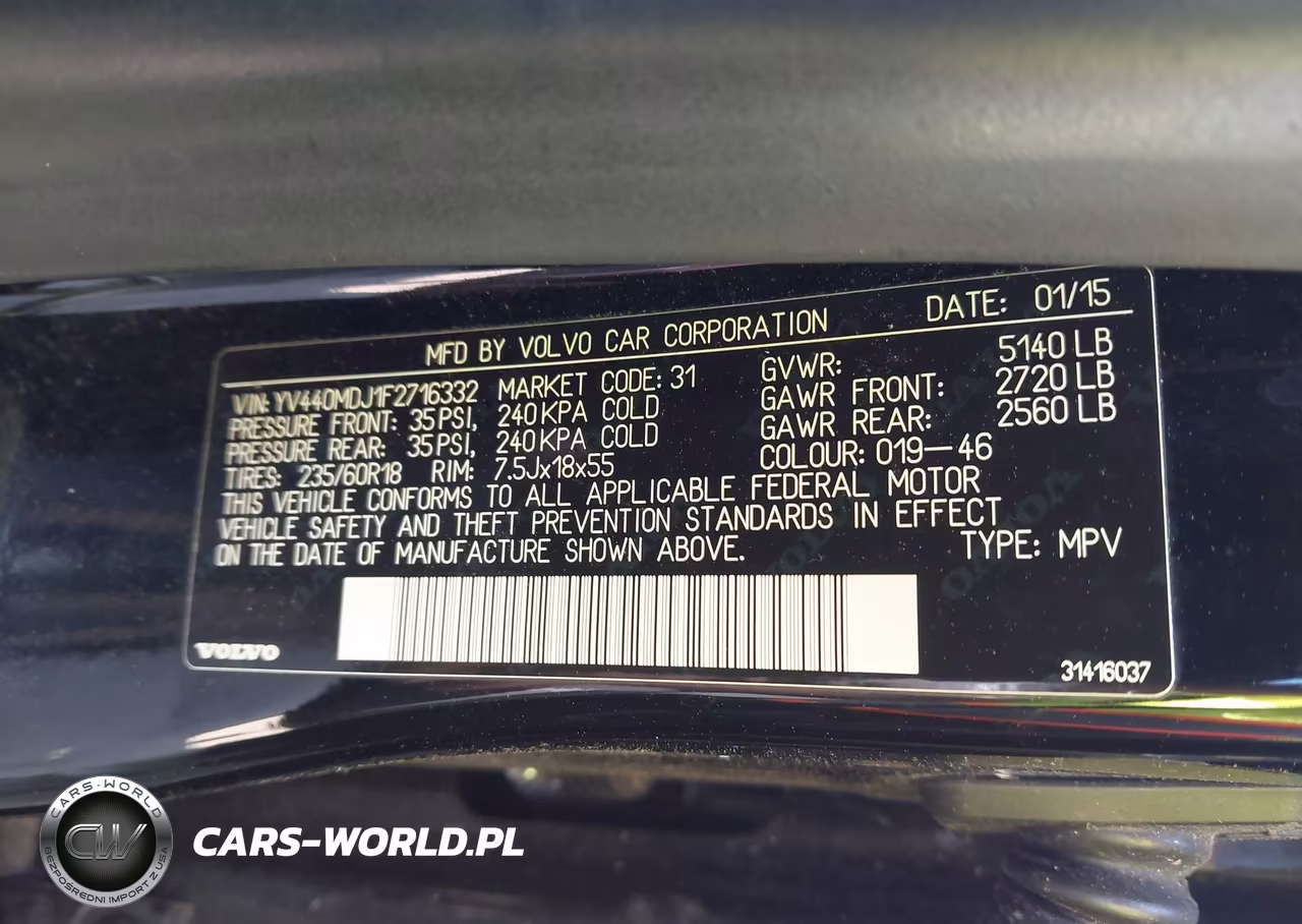 2015 Volvo Xc60 T5 VIN:YV440MDJ1F2716332 - 9
