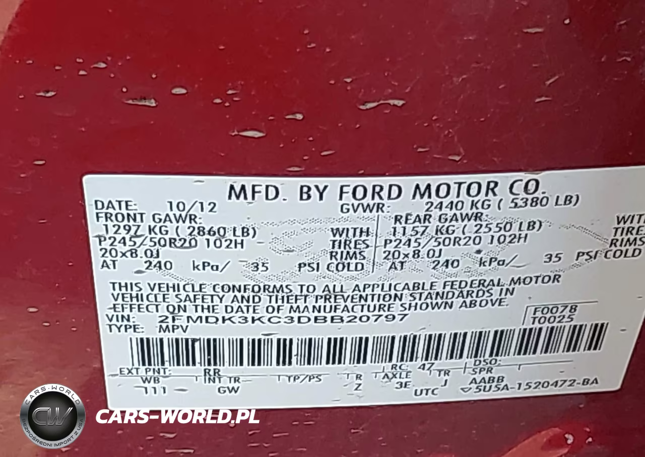 2013 Ford Edge Limited VIN:2FMDK3KC3DBB20797 - 9