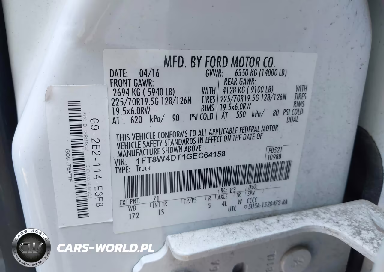 2016 Ford F-450 Xl VIN:1FT8W4DT1GEC64158 - 9