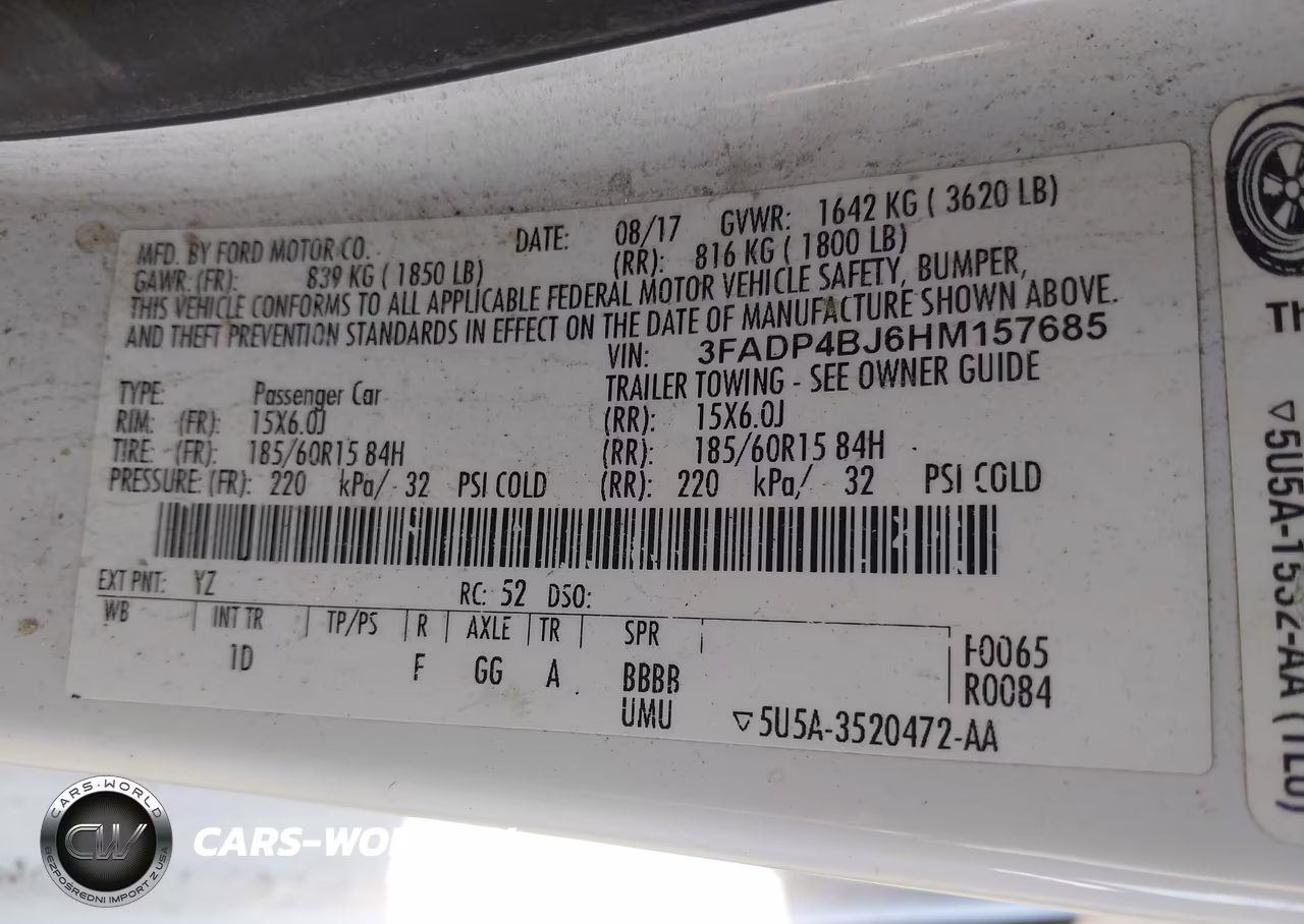 2017 Ford Fiesta Se VIN:3FADP4BJ6HM157685 - 9