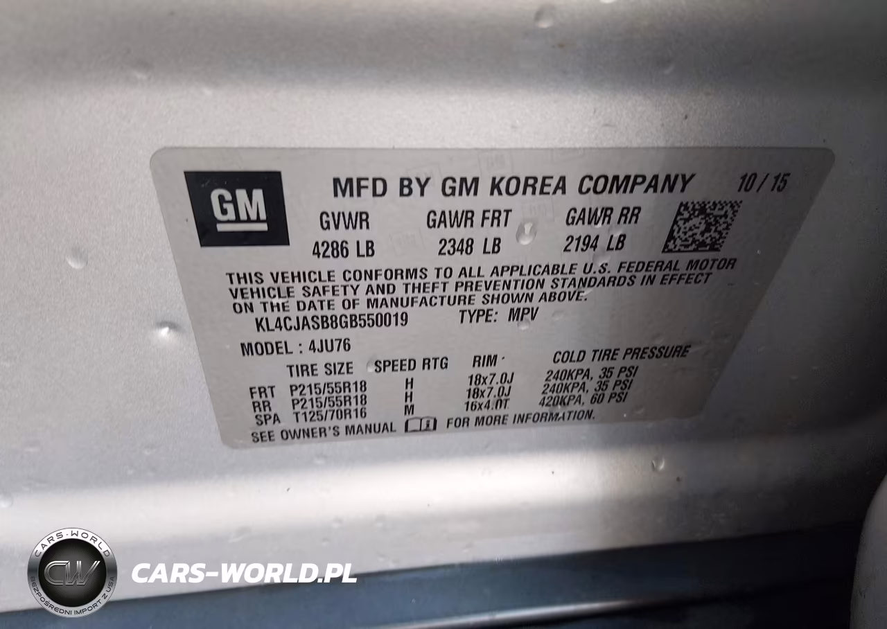 2016 Buick Encore VIN:KL4CJASB8GB550019 - 9