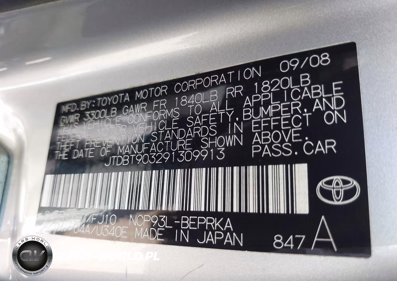 2009 Toyota Yaris VIN:JTDBT903291309913 - 9