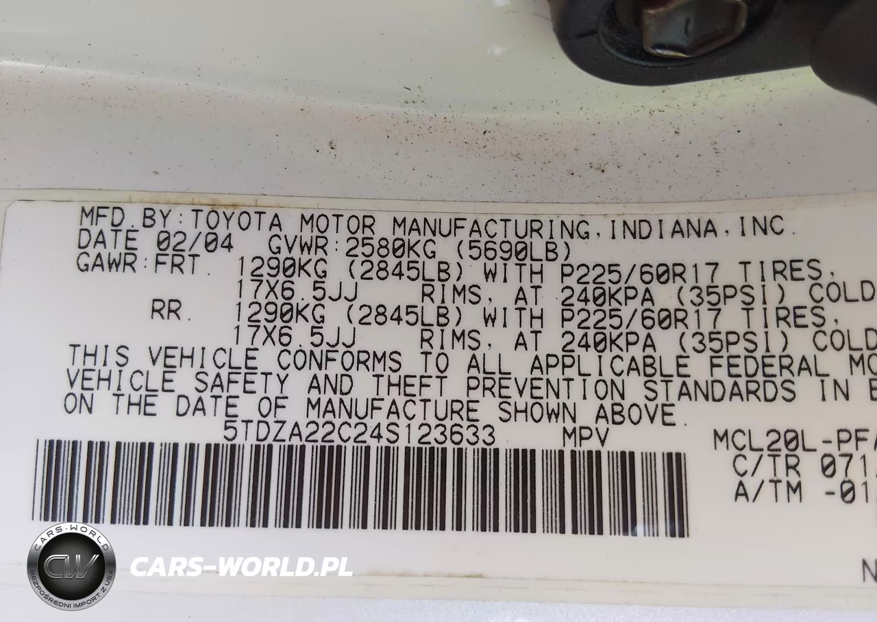 2004 Toyota Sienna Xle VIN:5TDZA22C24S123633 - 9